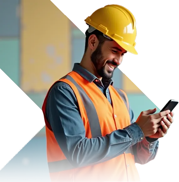 Interface de l’application exclusive de Gestion Solution Construction avec logos des partenaires officiels RBQ au Québec﻿.